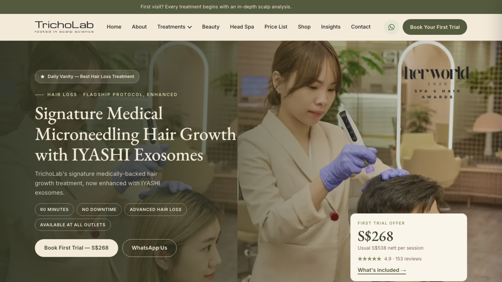 Claude flagship treatment page hero