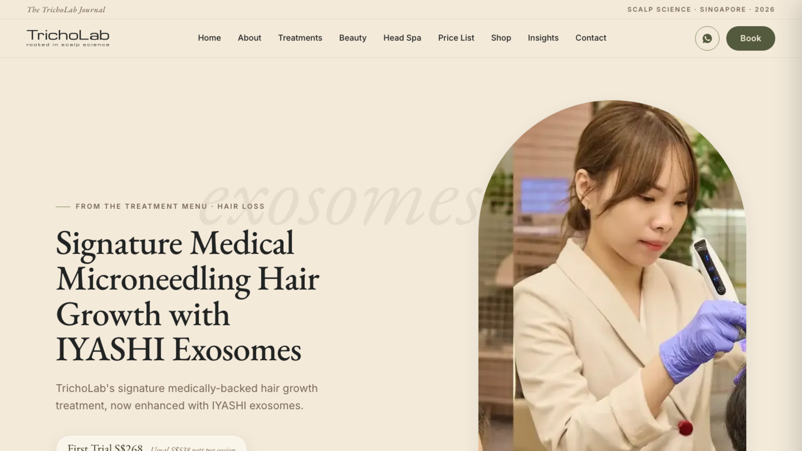 Claude botanical treatment page hero
